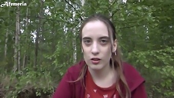 Amateur Teen Blowjob In The Woods With Pov And Deepthroat Action