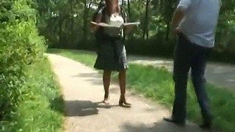 German Cougar Gets Fucked In The Woods