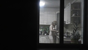Neighborhood Perv Watches Sexy Neighbor Cook Dinner In The Nude