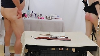 White And Athena In Bondage: Intense Oral And Facial Action
